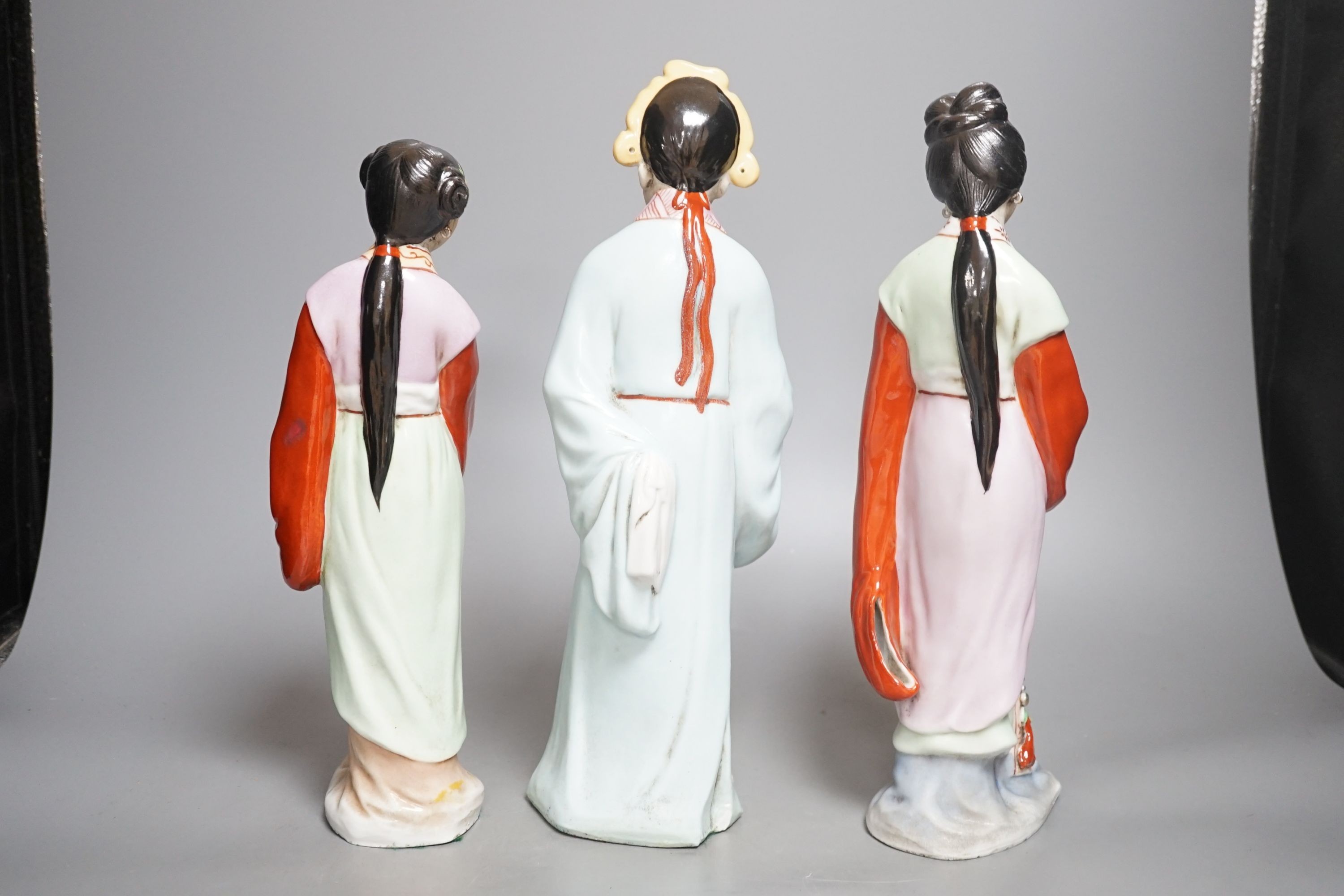 Three Chinese porcelain figures 33cm